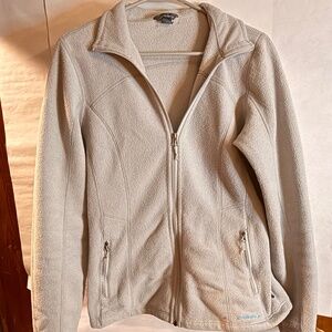 Eddie Bauer Gray Full-Zip Fleece Jacket Women’s Medium Tall